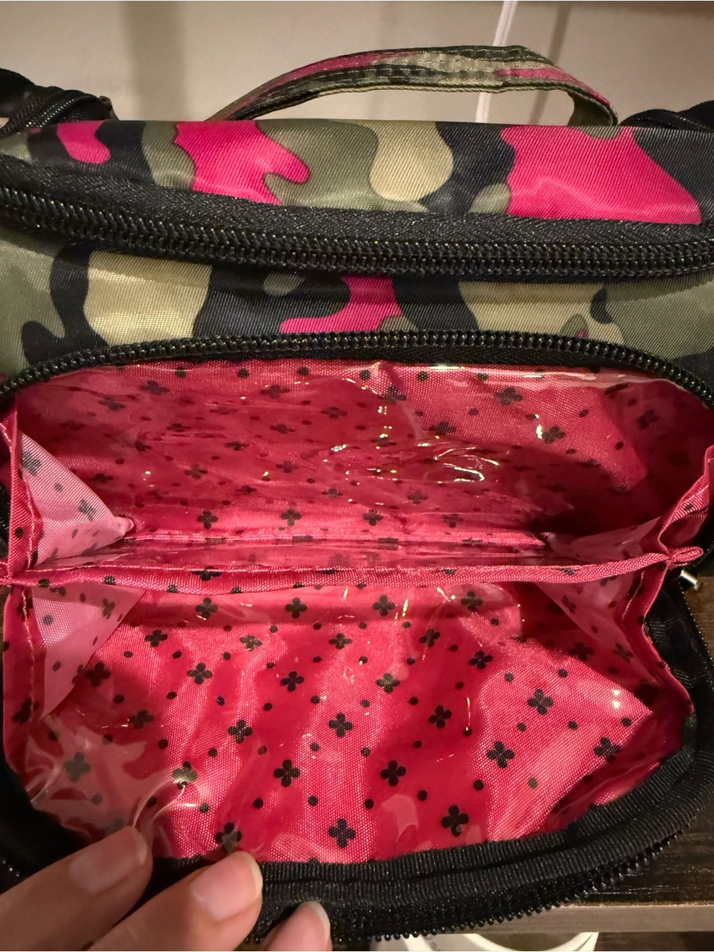 lug Pink and Green Camo Cosmetic Pouch - Picture 7 of 12